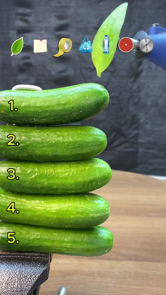 What tool can cut through five layers of cucumber??? thumbnail from TikTok