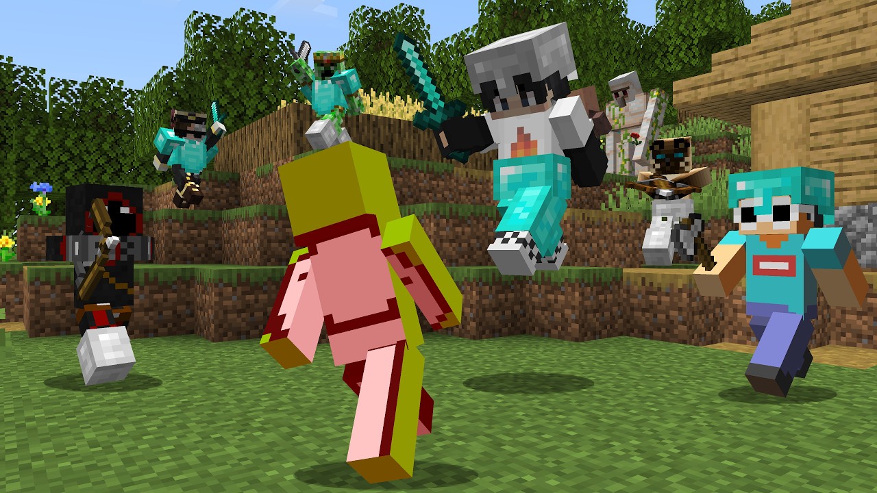 Minecraft Speedrunner VS 6 Hunters REMATCH (Hunters POV) thumbnail from YouTube