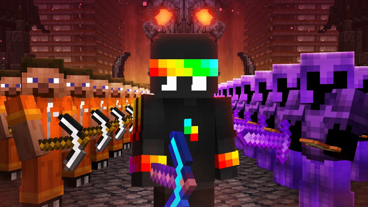 1000 Players Simulate PRISON in Hardcore Minecraft thumbnail from YouTube