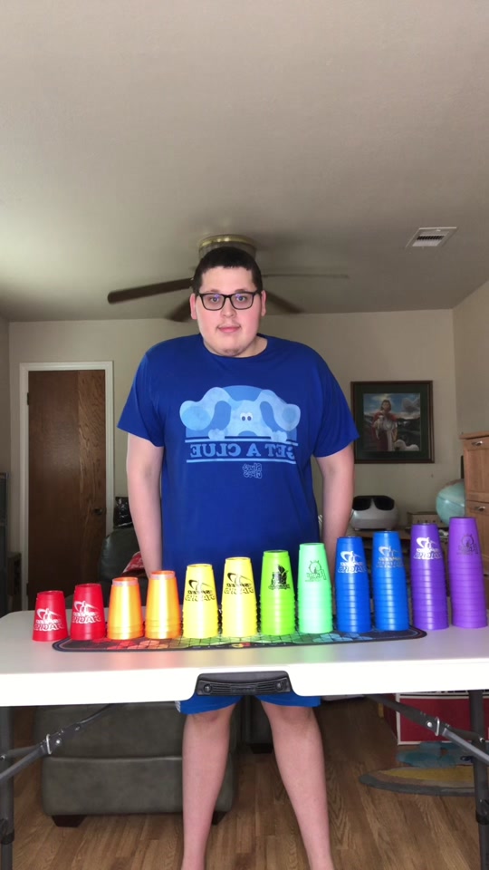 Double Rainbow Cup Tower Part 2 thumbnail from TikTok