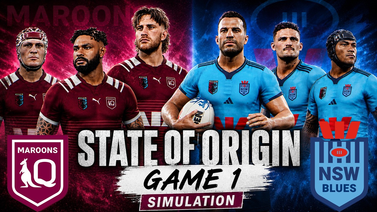 STATE OF ORIGIN 2026 GAME 1 SIMULATION 🔥 | NSW Blues vs QLD Maroons thumbnail from YouTube