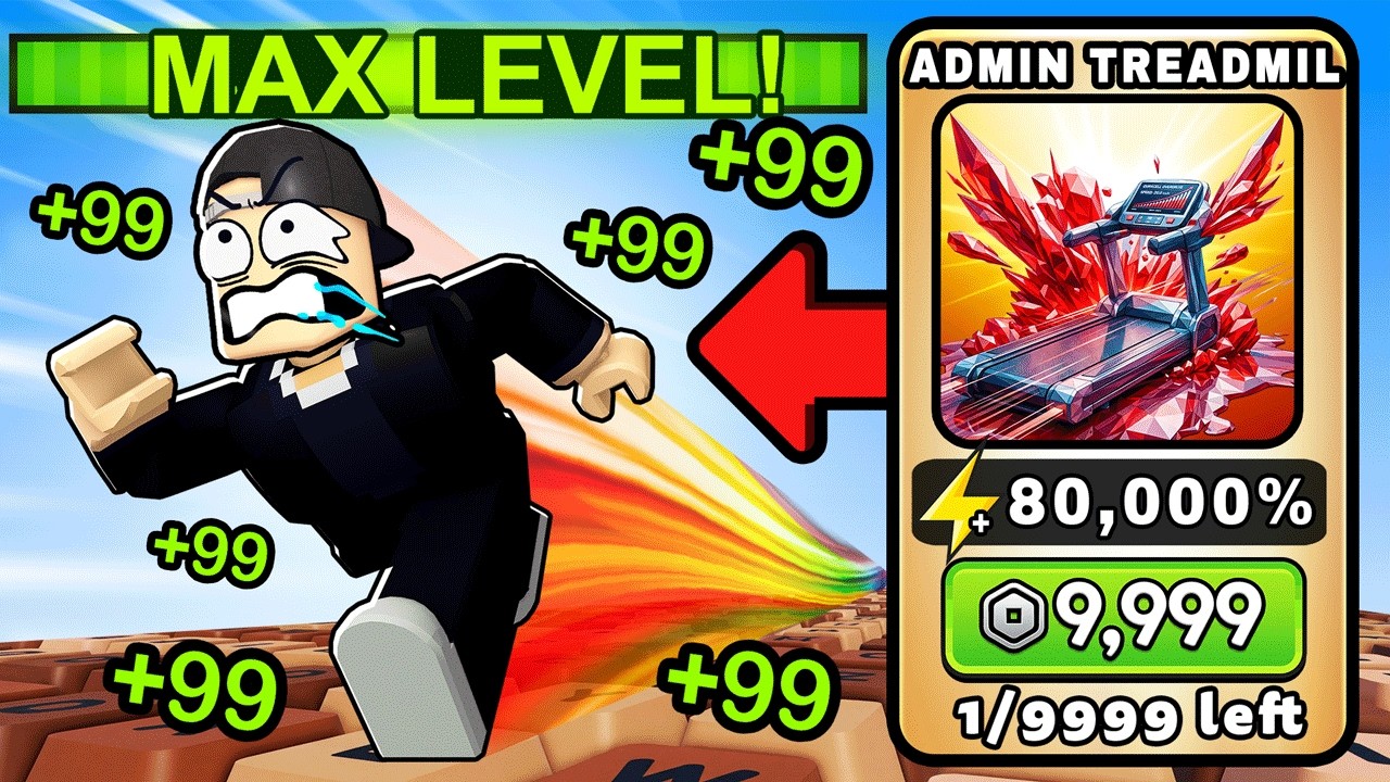I Got The ADMIN TREADMILL in +1 Speed Keyboard Escape thumbnail from YouTube