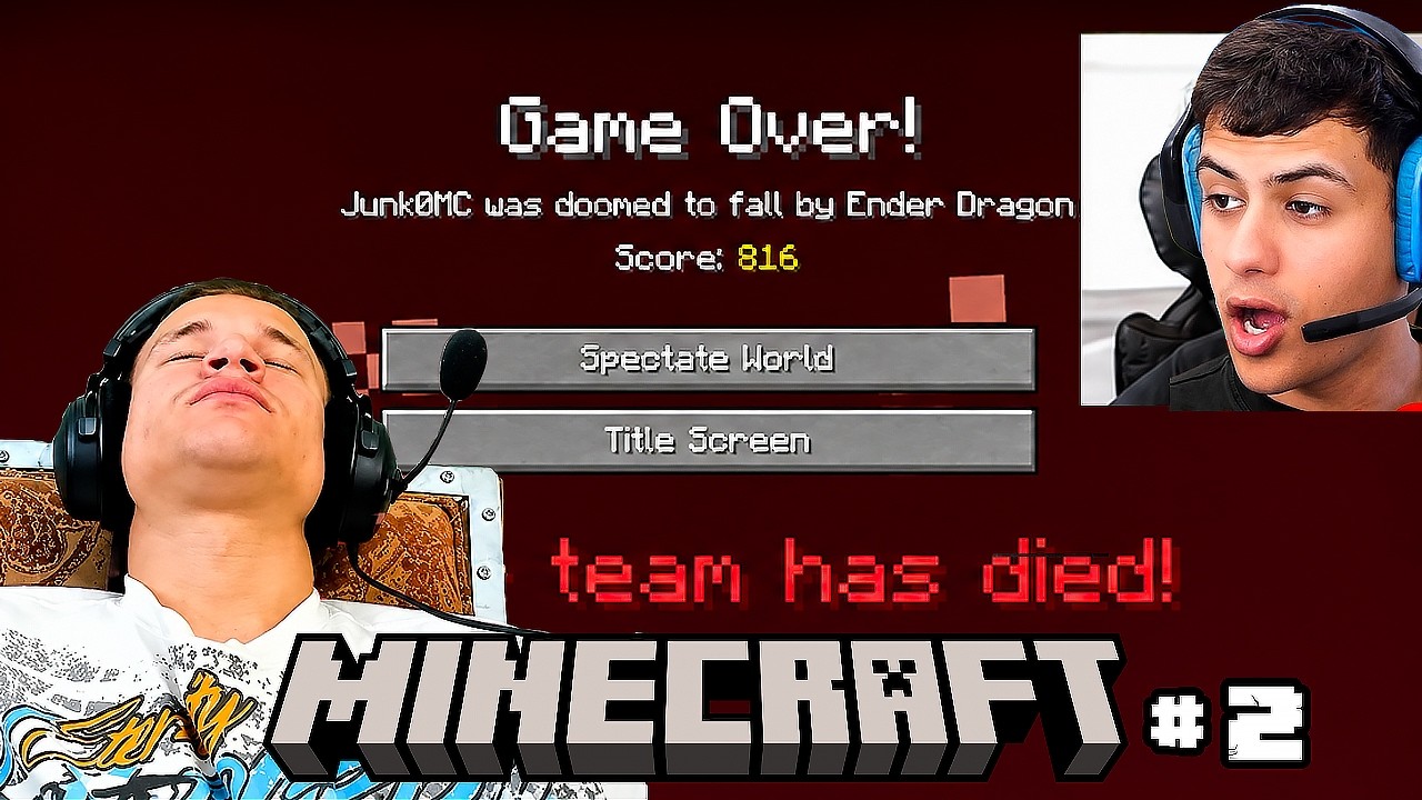 PLAYING HARDCORE MINECRAFT UNTIL WE BEAT IT DAY 2 thumbnail from YouTube