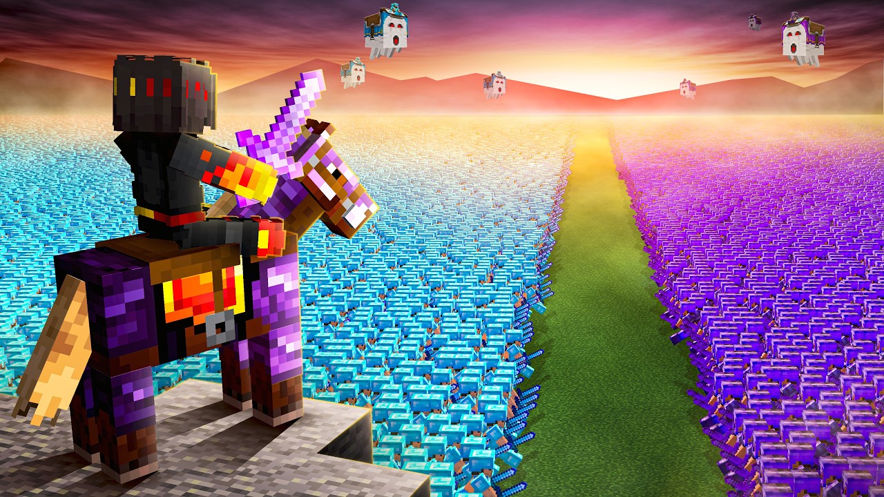 1000 VS 1000 Player Minecraft Civil War thumbnail from YouTube