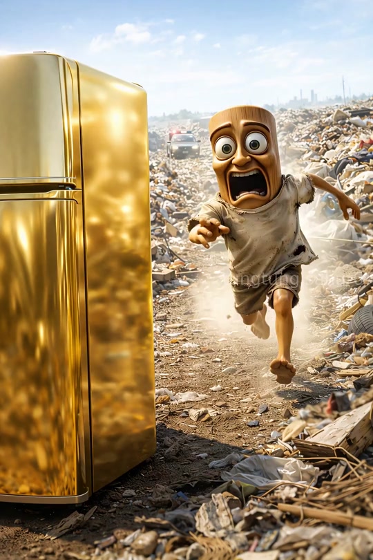Tung tung finds gold fridge thumbnail from TikTok