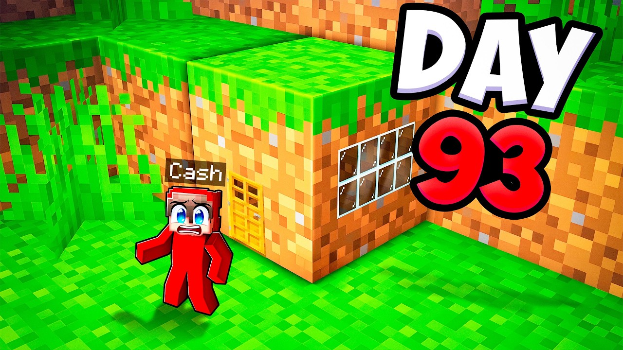 Living 100 Days Inside a Block (Minecraft) thumbnail from YouTube