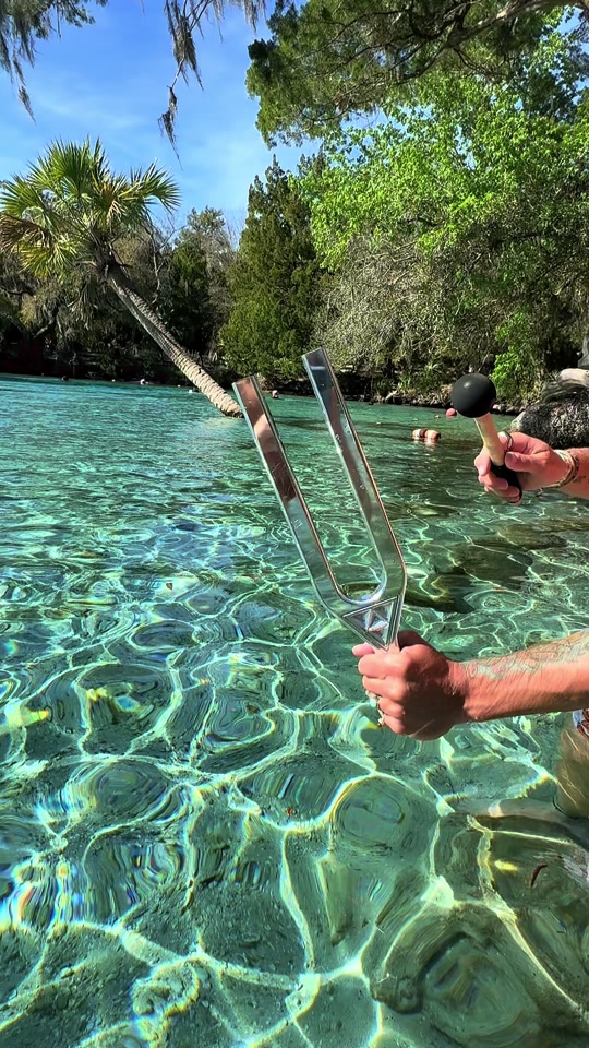 Wish I could play with these tuning forks I’m at the springs all day every day 🩵 thumbnail from TikTok