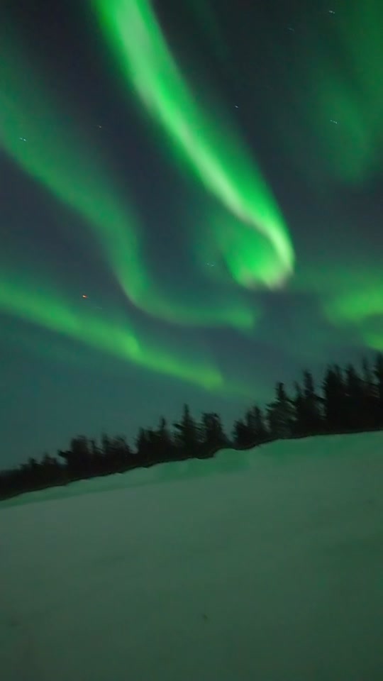 When the Aurora is so strong the only way to enjoy it is to lay down on the ground and take it all in. This was taken... thumbnail from TikTok