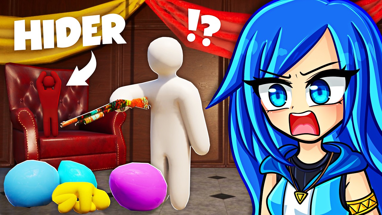We PAINT Ourselves to HIDE in Meccha Chameleon! thumbnail from YouTube