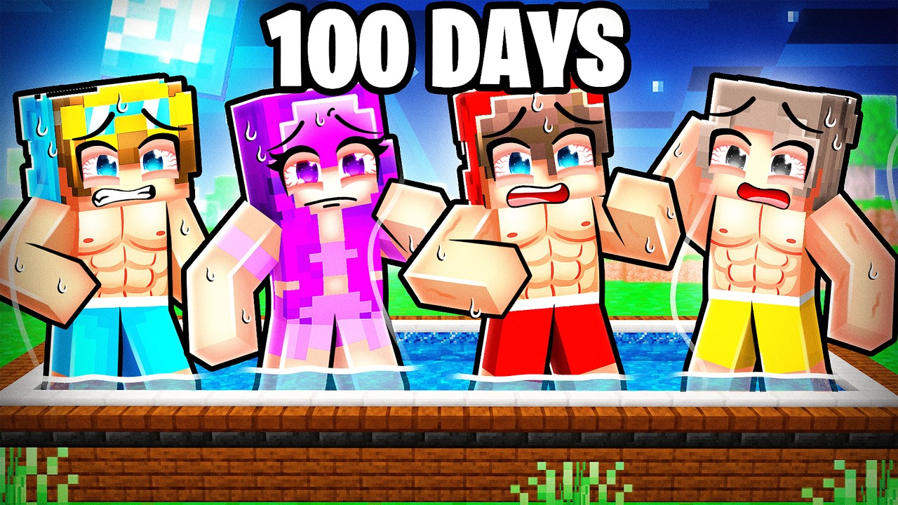 I Survived 100 Days in a POOL! (Minecraft) thumbnail from YouTube