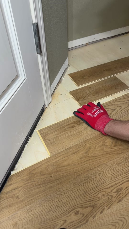 LVP flooring installation thumbnail from TikTok