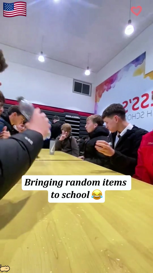 Bringing random objects to school 🤣😂 thumbnail from TikTok