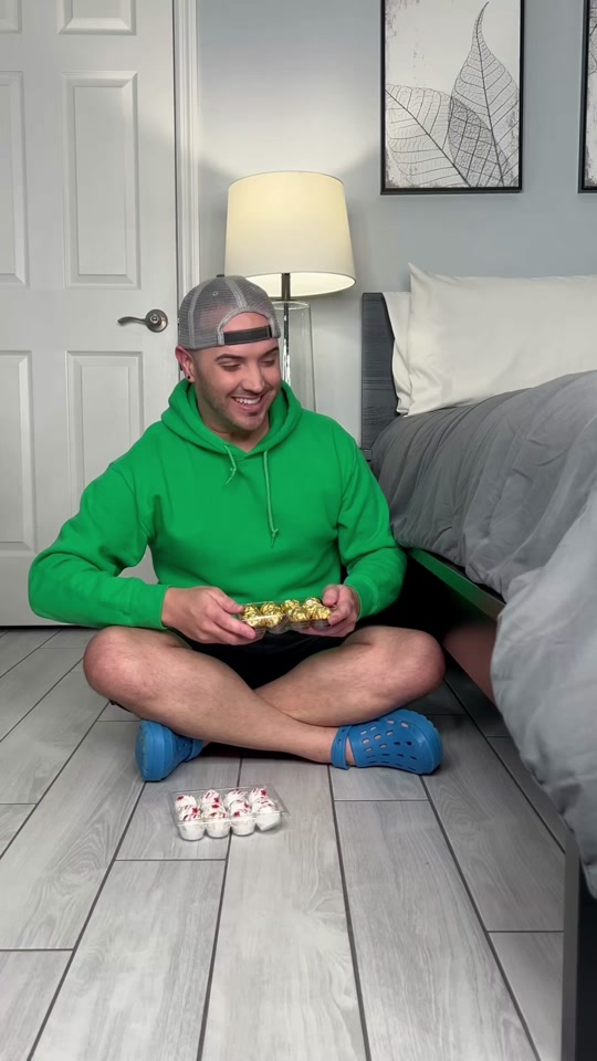 Monster gets to eat mini chocolate balls 🤣👻 thumbnail from TikTok