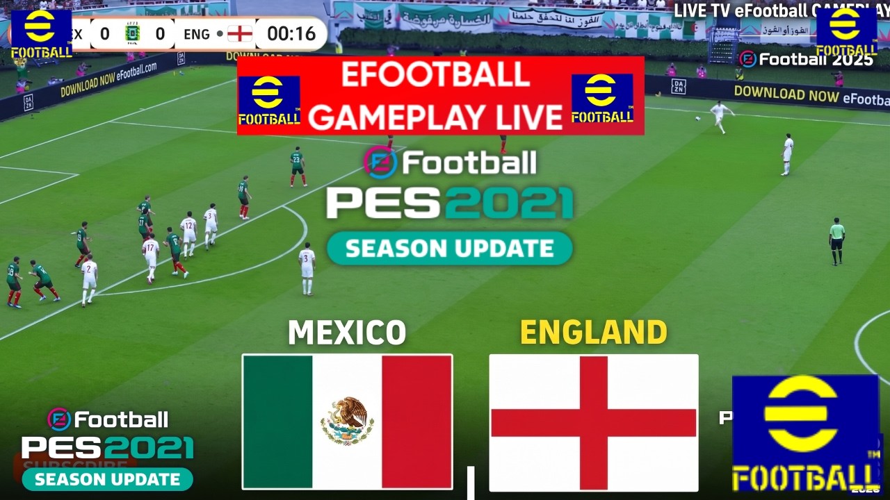 eFootball Pes 2021 - México vs Inglaterra I Videojuego de Fútbol I thumbnail from YouTube