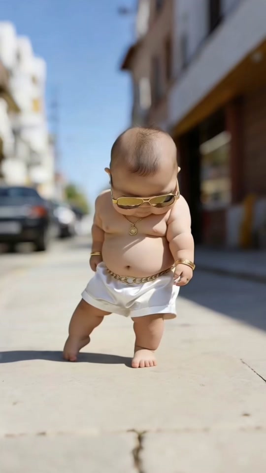 Cute baby funny dance thumbnail from TikTok