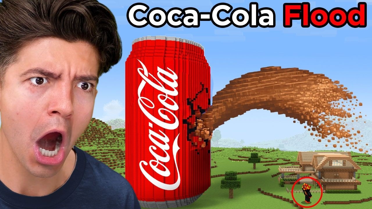 Every Minute COCA-COLA Rises Higher In Minecraft! thumbnail from YouTube