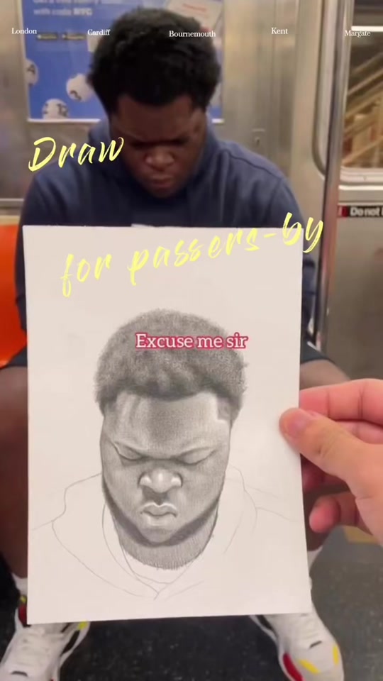 Draw for passers-by 🥰 thumbnail from TikTok