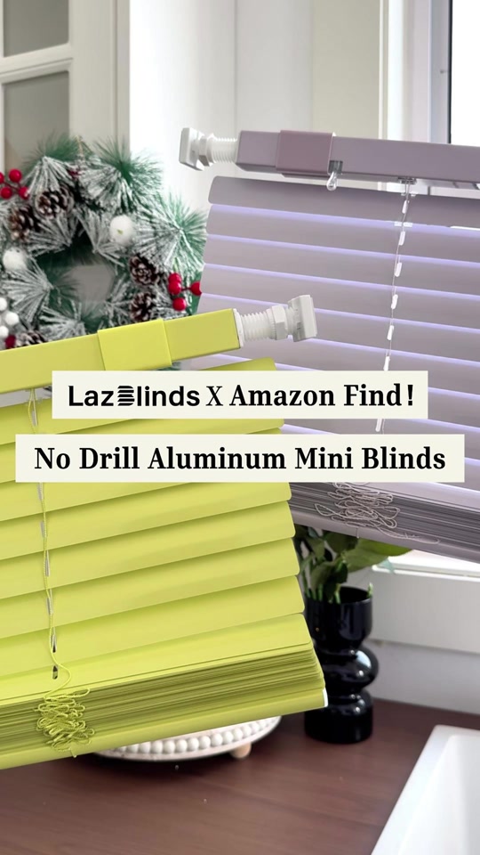 🍇🍋No Drill Aluminum Blinds. ✨ Aluminum design provides a touch of sophistication while resisting harsh sunlight. No... thumbnail from TikTok