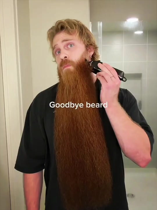 Wives reaction to husband taking their beards off thumbnail from TikTok