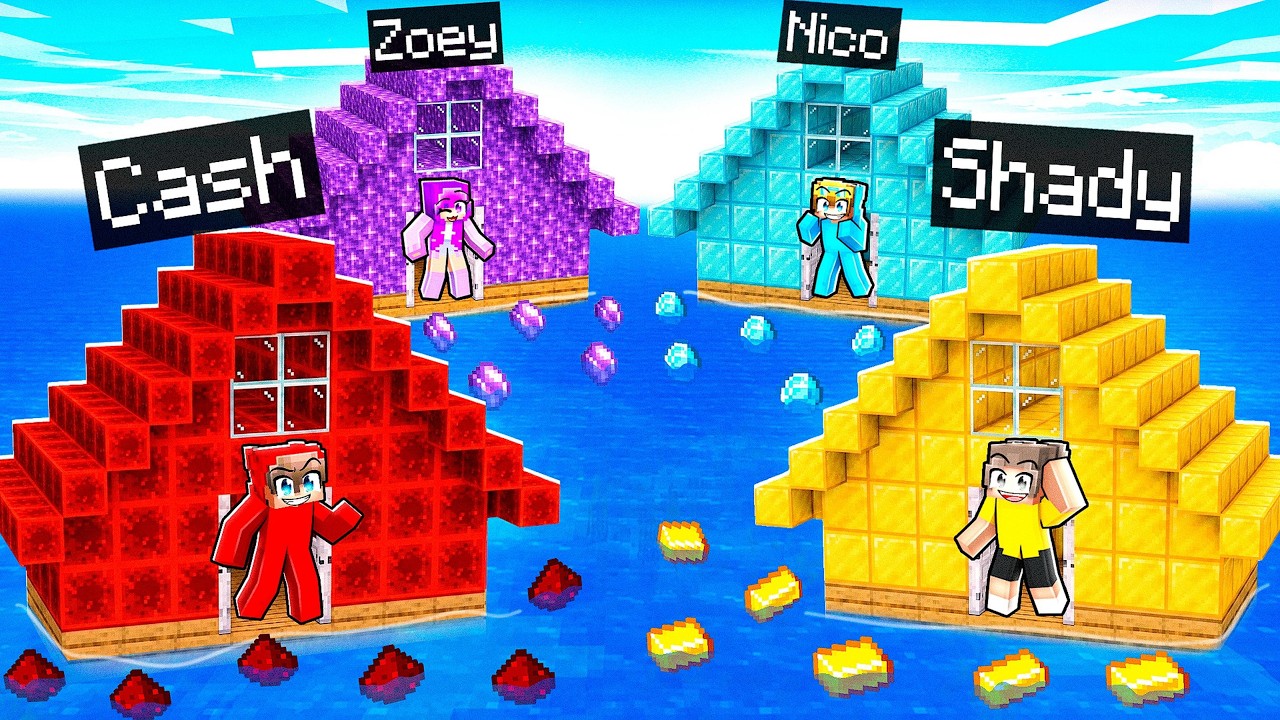 OCEAN HOUSE Battle in Minecraft! thumbnail from YouTube