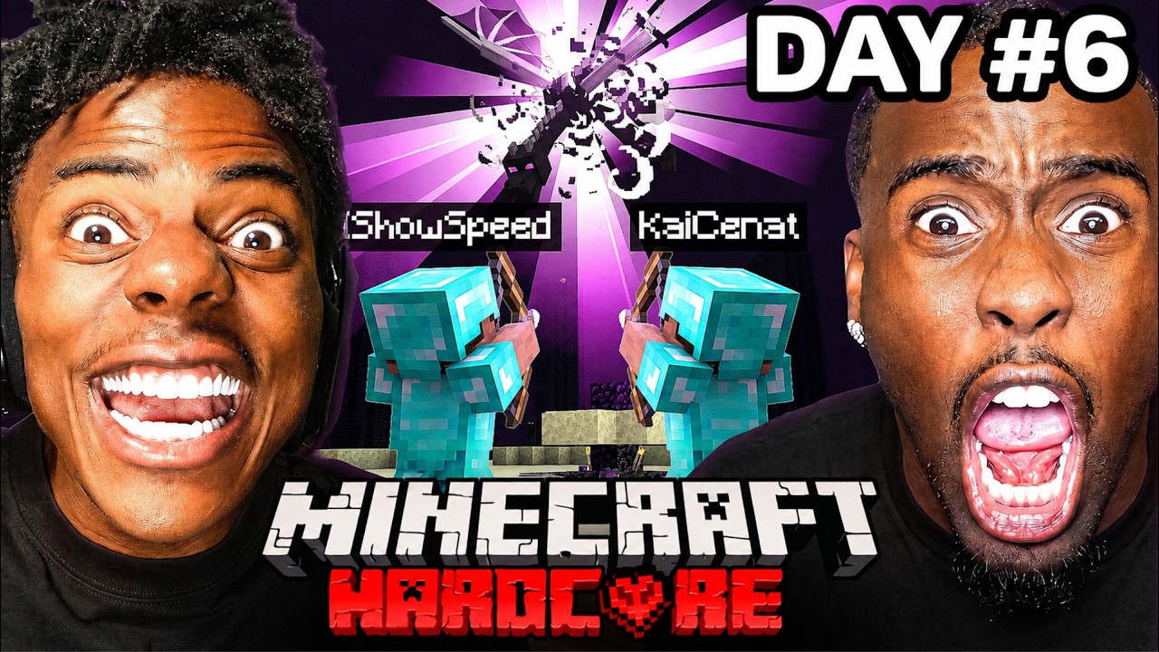FIGHTING THE ENDER DRAGON (FINAL) - MINECRAFT HARDCORE ALL BOSSES DAY 6🍄🔨🧟‍♂️ft. KaiCenat (Part 2) thumbnail from YouTube