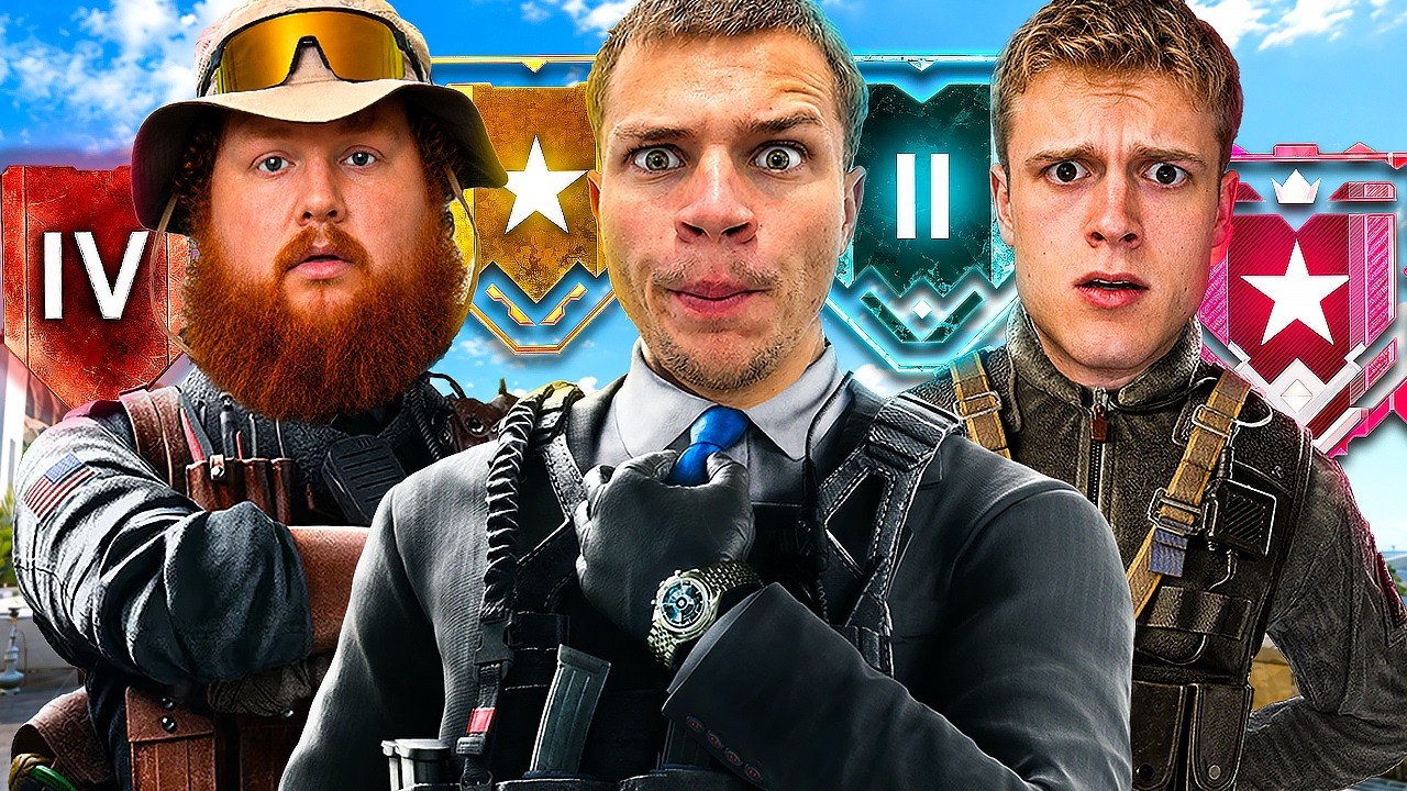Jynxzi CaseOh & Joe Bart 3v3 vs EVERY Rank in Rainbow Six Siege thumbnail from YouTube