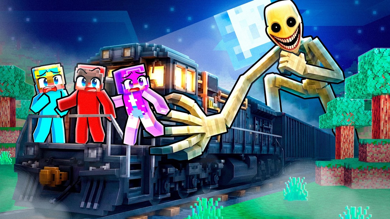 We Survived the SCARIEST TRAIN in Minecraft.. thumbnail from YouTube