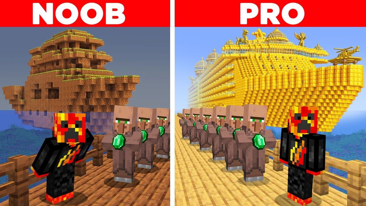 POOR vs RICH Cruise Battle in Minecraft! thumbnail from YouTube