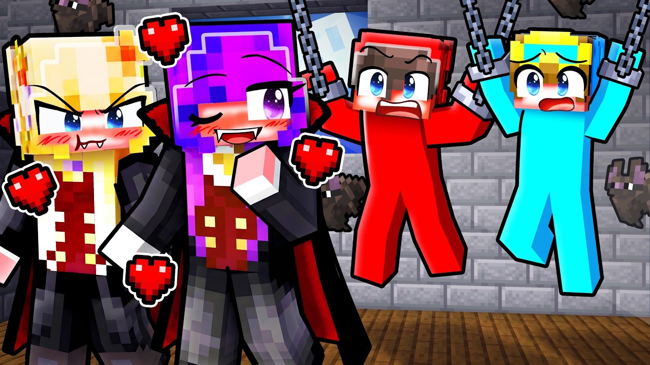 Kidnapped By VAMPIRE GIRLS in Minecraft.. thumbnail from YouTube