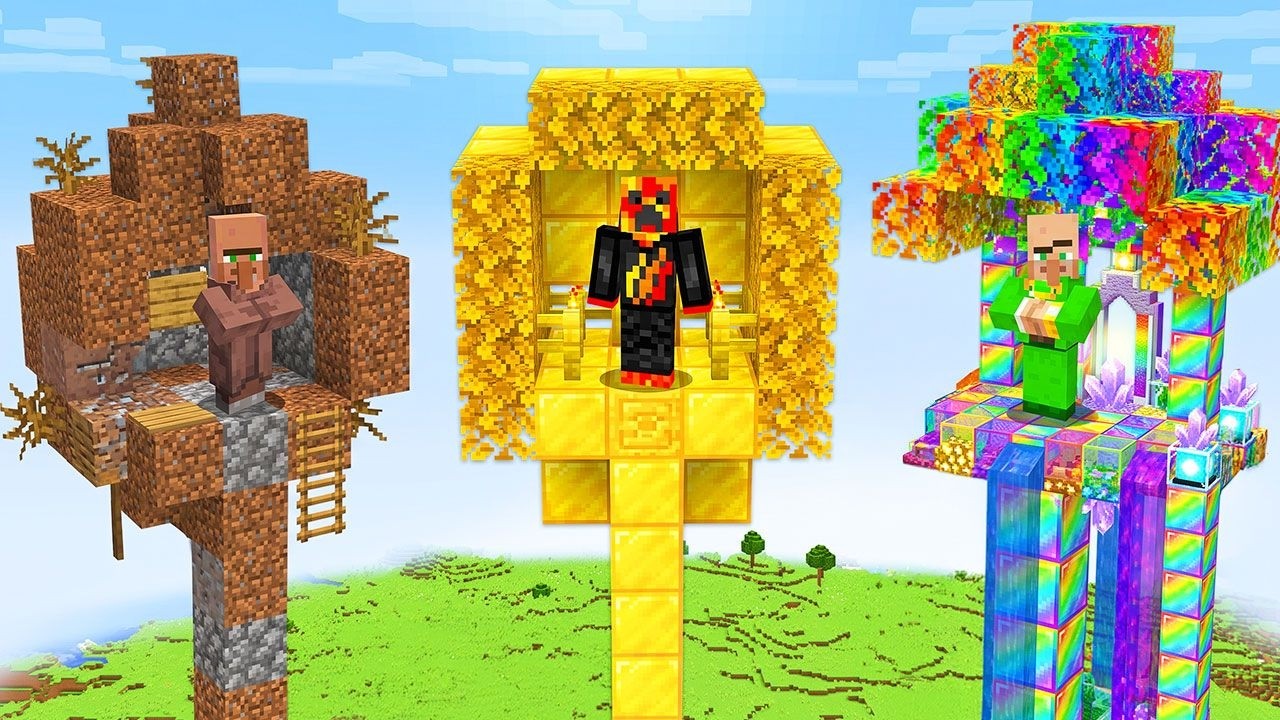 NOOB vs PRO TREEHOUSE in Minecraft… thumbnail from YouTube