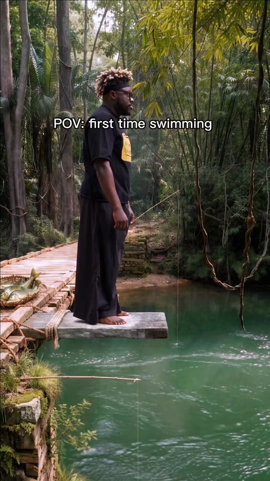 pov: first time swimming 😂 💔 thumbnail from TikTok
