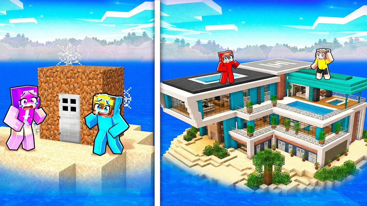 NOOB vs PRO Island House Competition! thumbnail from YouTube