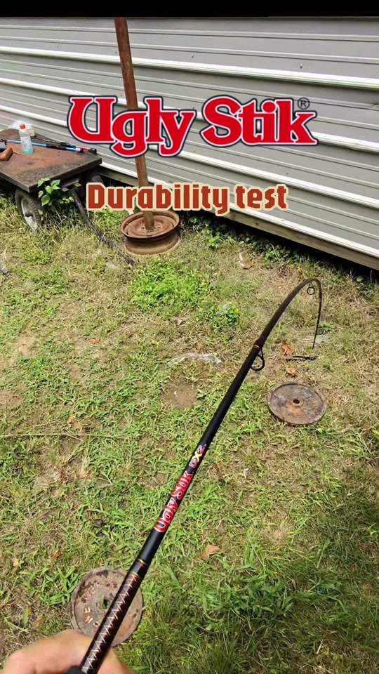 Ugly stick durability test on my YouTube thumbnail from TikTok