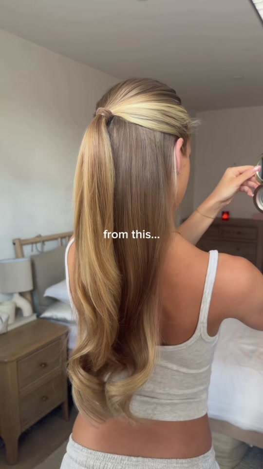 my faveeee way to do a half up!!🤍 thumbnail from TikTok