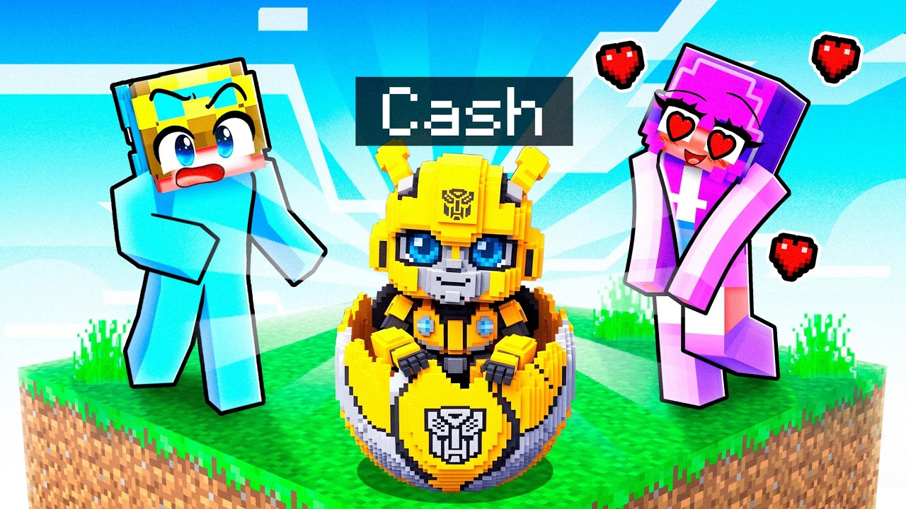 I Pretended to be a BABY TRANSFORMER on ONE CHUNK! thumbnail from YouTube