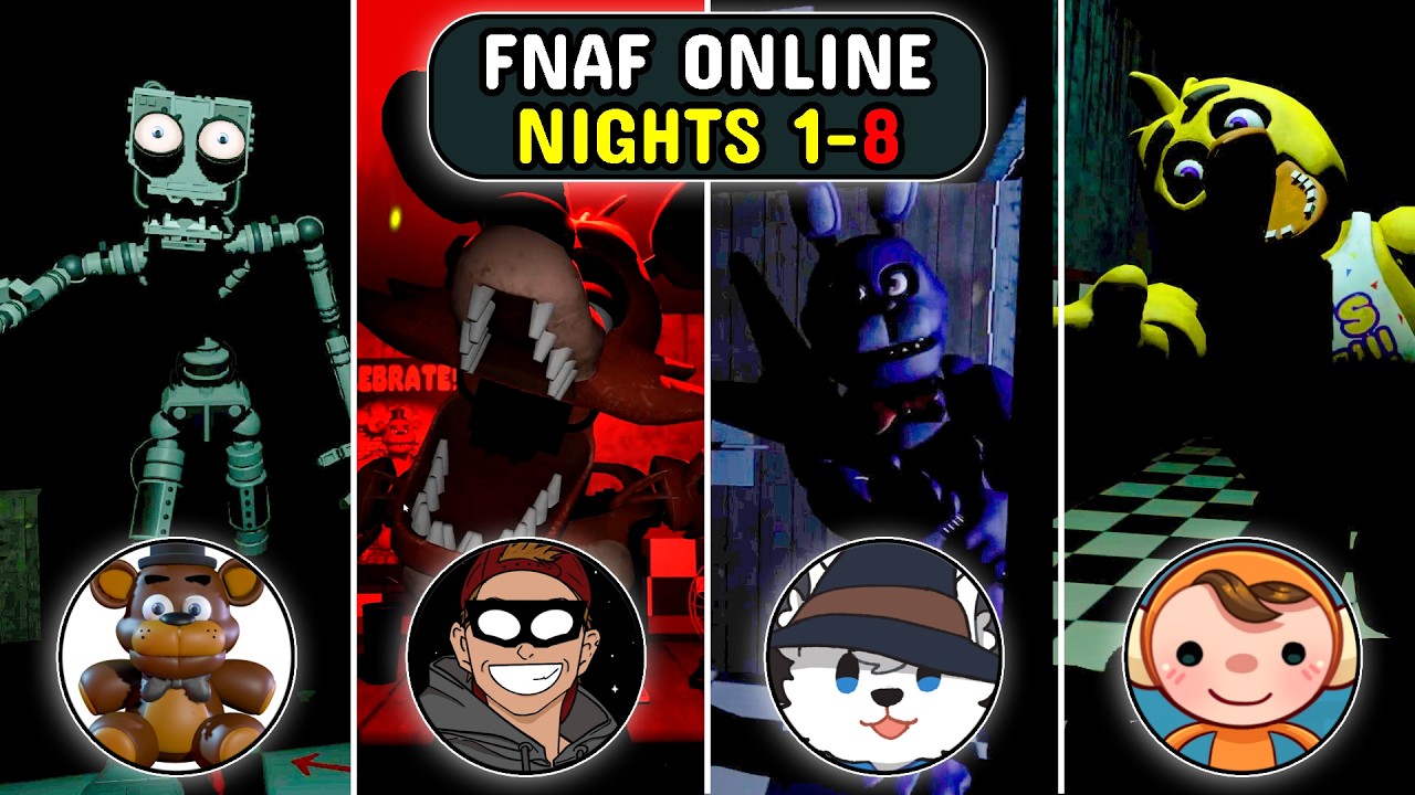 Beating Nights 1-7 (AND SECRET DEV NIGHT 8) In FNAF ONLINE thumbnail from YouTube