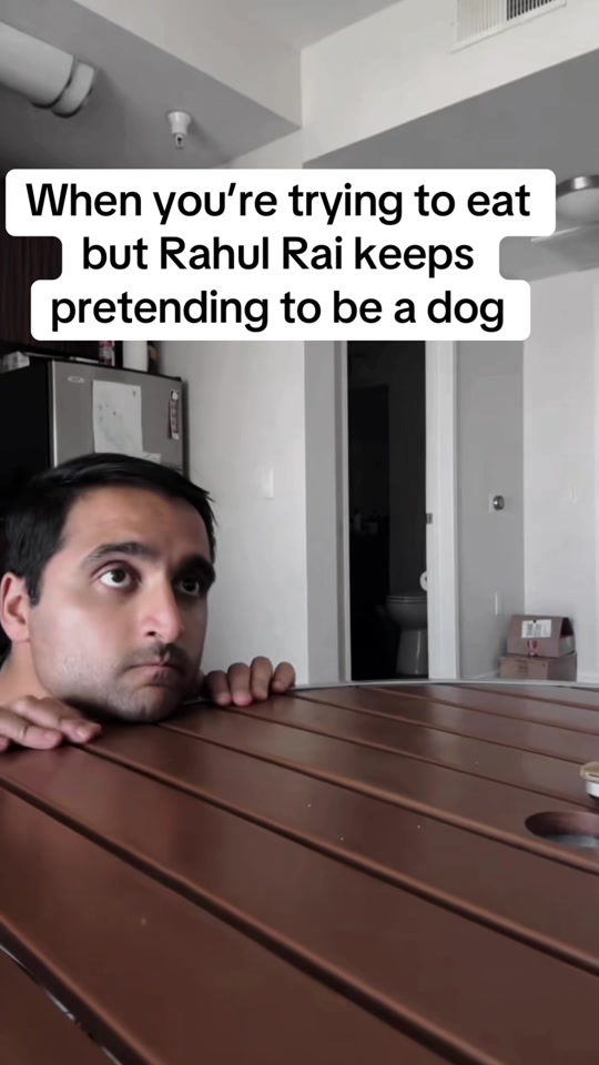 I’m just tryna have some breakfast and Rahul Rai ruins it. Pretending to be a dog. Bad boy get down from the table. G... thumbnail from TikTok
