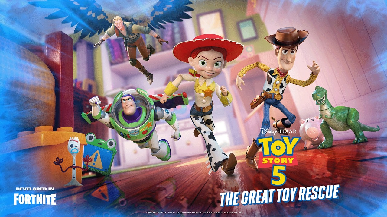 Toy Story 5: The Great Toy Rescue | Fortnite Launch Trailer thumbnail from YouTube