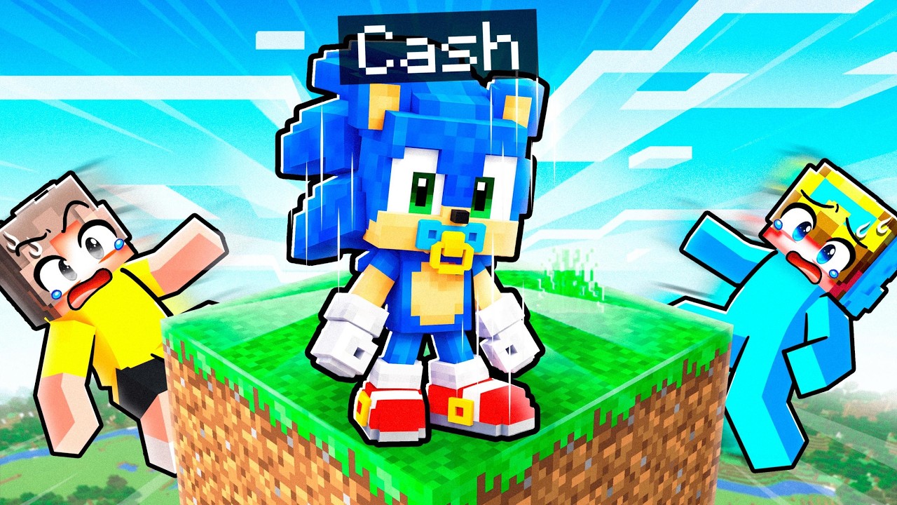I Pretended to be BABY SONIC on One Chunk! (Minecraft) thumbnail from YouTube