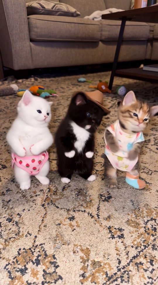 When the kittens are left alone in the room; thumbnail from TikTok