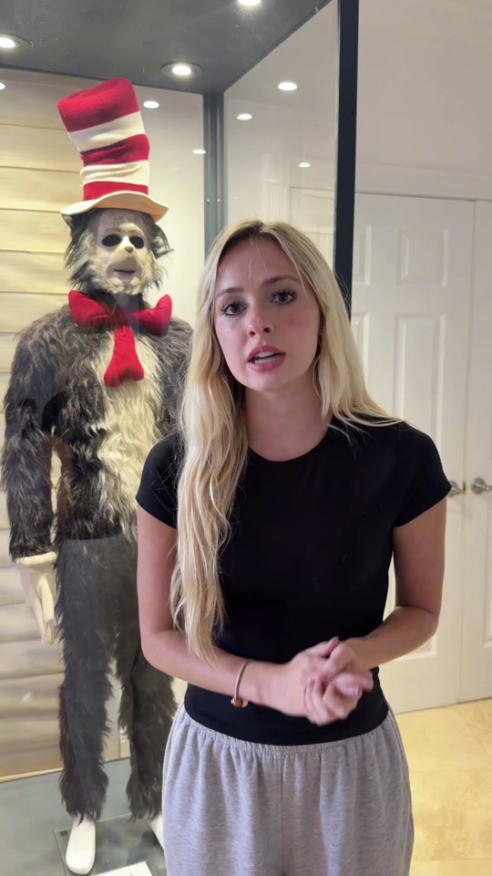 I hired a psychic to prove the cat in the hat costume is haunted.. thumbnail from TikTok