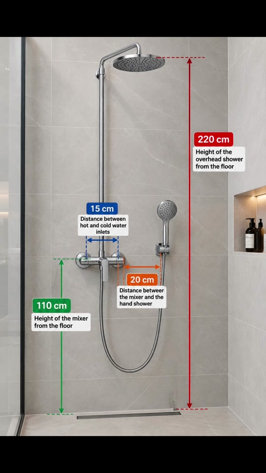 Professional Shower Installation: Perfect Measurements Every Time 🚿 thumbnail from TikTok
