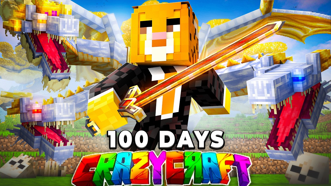 I Spent 100 Days in the NEW CRAZY CRAFT Remake thumbnail from YouTube