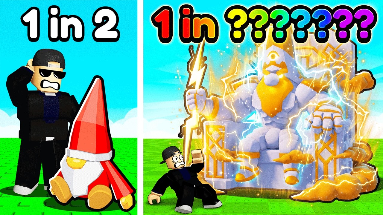 Getting a 1 in 6,834,701 GNOME in Roblox Gnome RNG thumbnail from YouTube