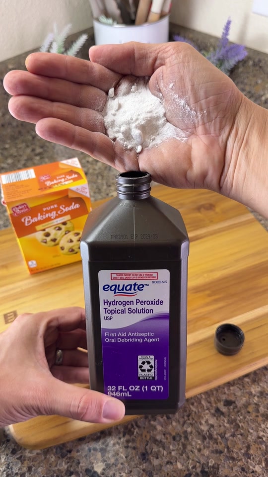 I added baking soda to hydrogen peroxide… then this happened! thumbnail from TikTok
