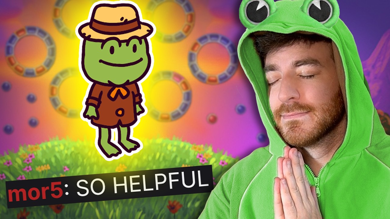 The Ultimate Peggle Challenge, but I programmed a frog thumbnail from YouTube