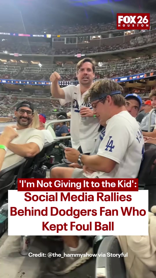 A Los Angeles Dodgers fan sparked debate online when he caught a foul ball and did not immediately gift it to a nearb... thumbnail from TikTok