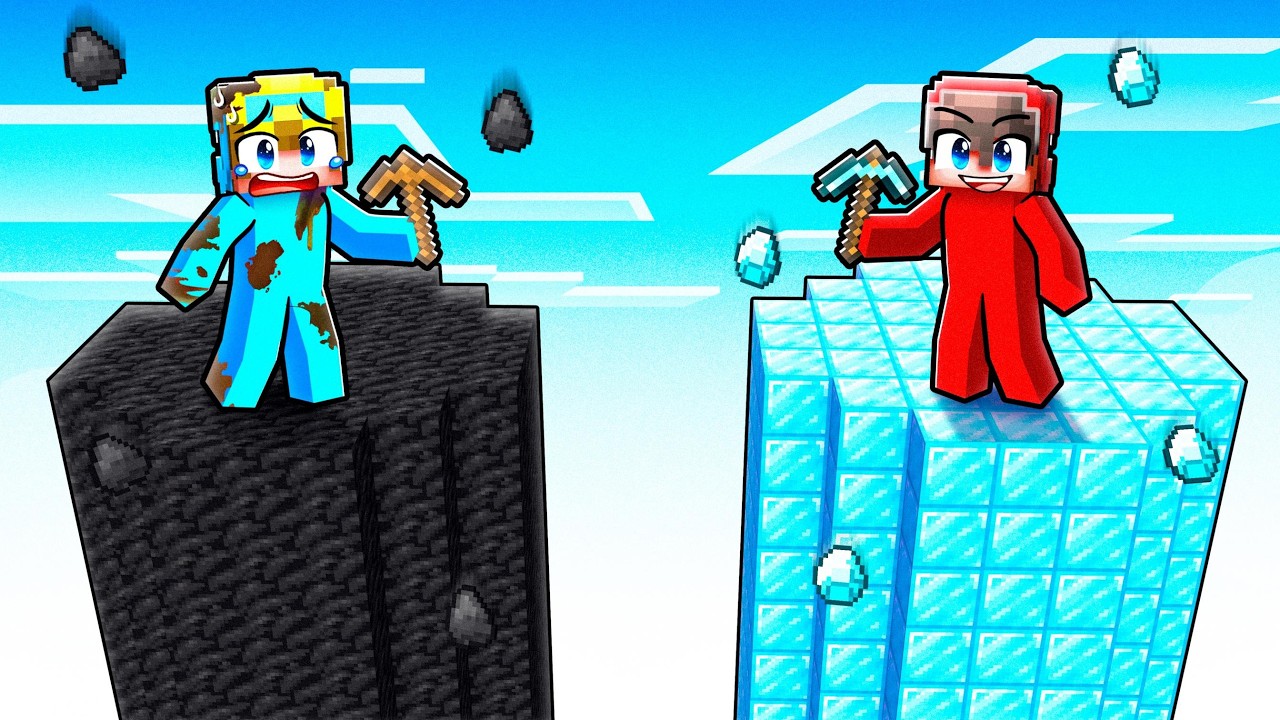POOR vs RICH: ORE TOWER Battle! (Minecraft) thumbnail from YouTube