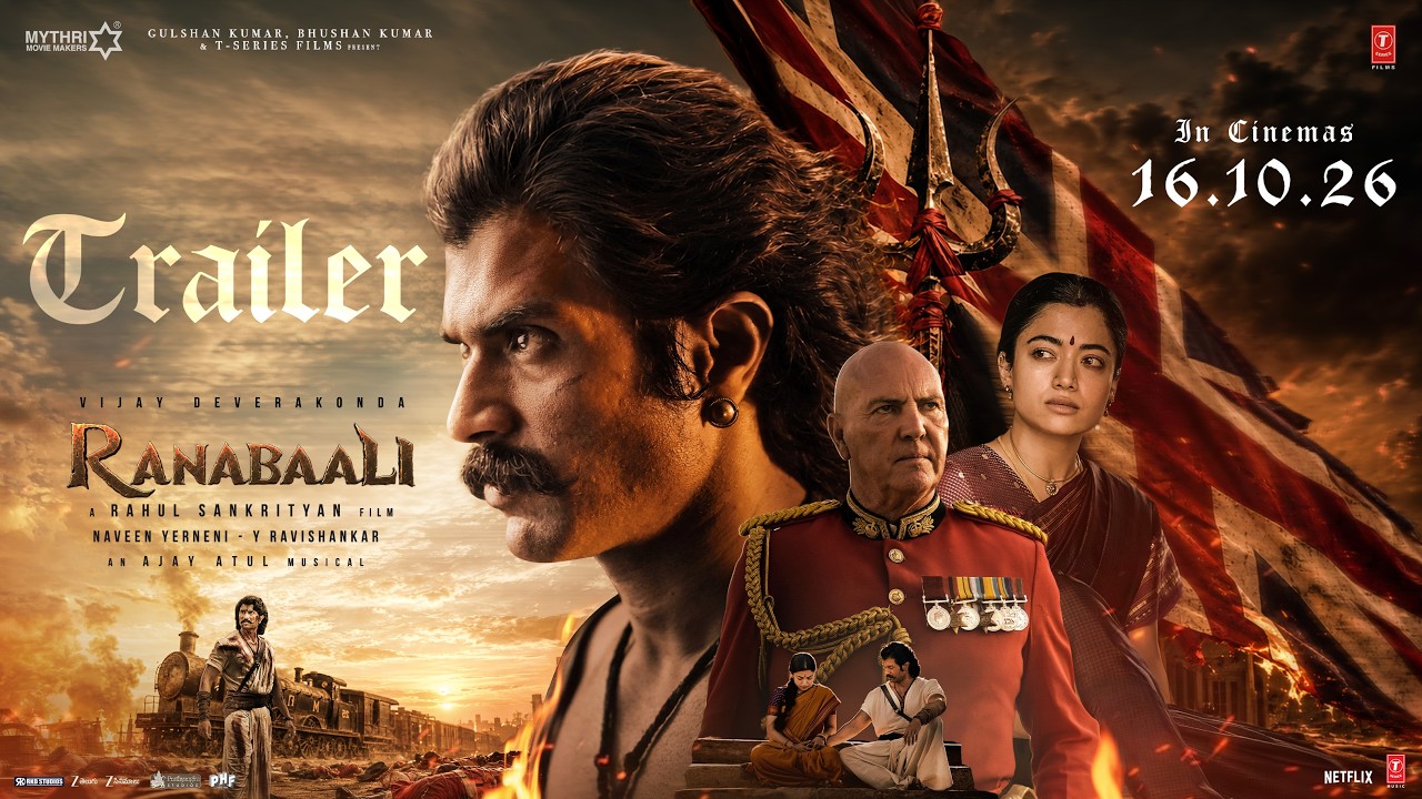 Ranabaali Official Trailer (Telugu) | Vijay Deverakonda | Rashmika | Rahul Sankrityan | Ajay-Atul thumbnail from YouTube
