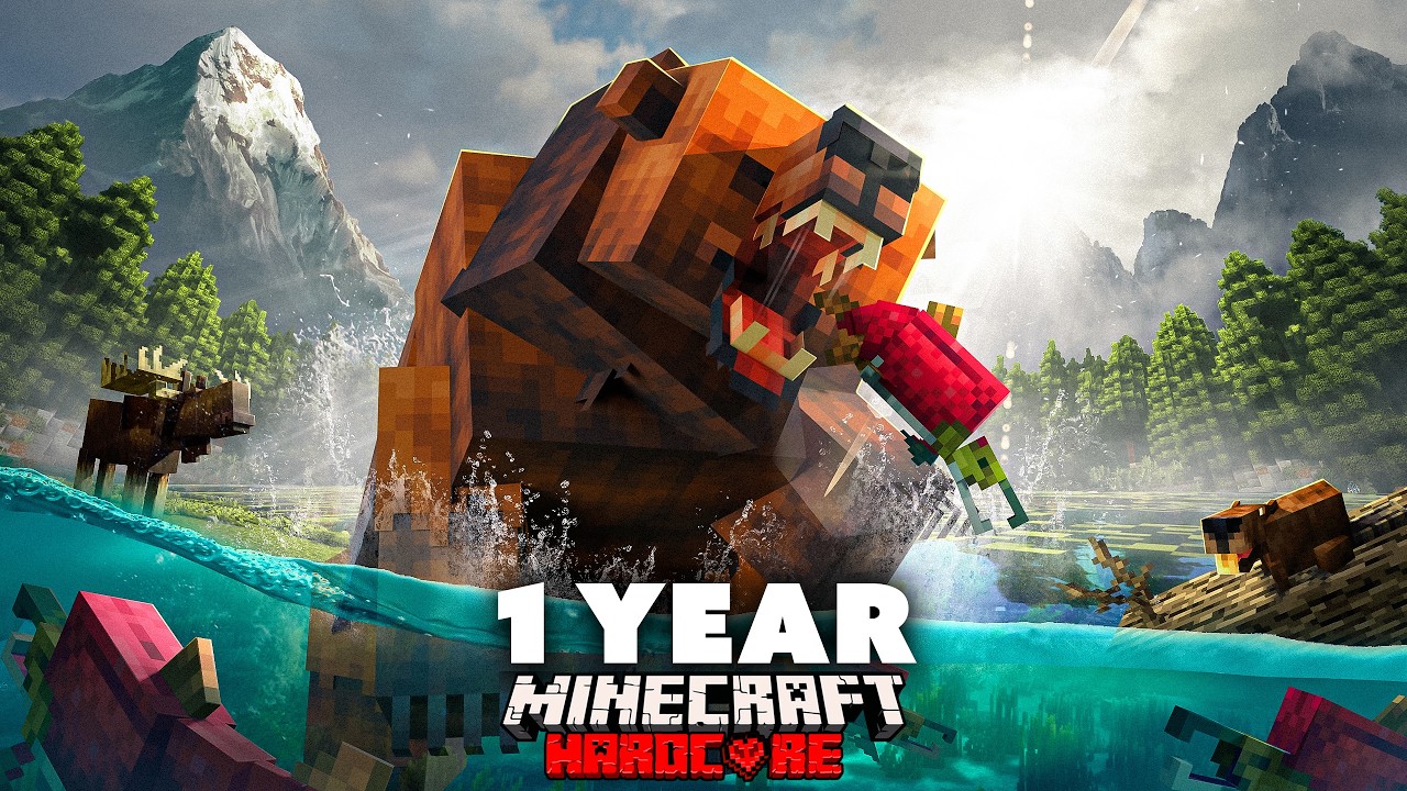 1 Year in Alaska in ULTRA REALISTIC Minecraft thumbnail from YouTube